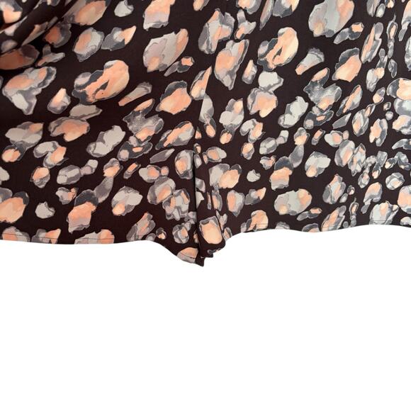 LOFT Black Floral Print 3/4 Sleeve Romper Size XL Pockets - Picture 2 of 7